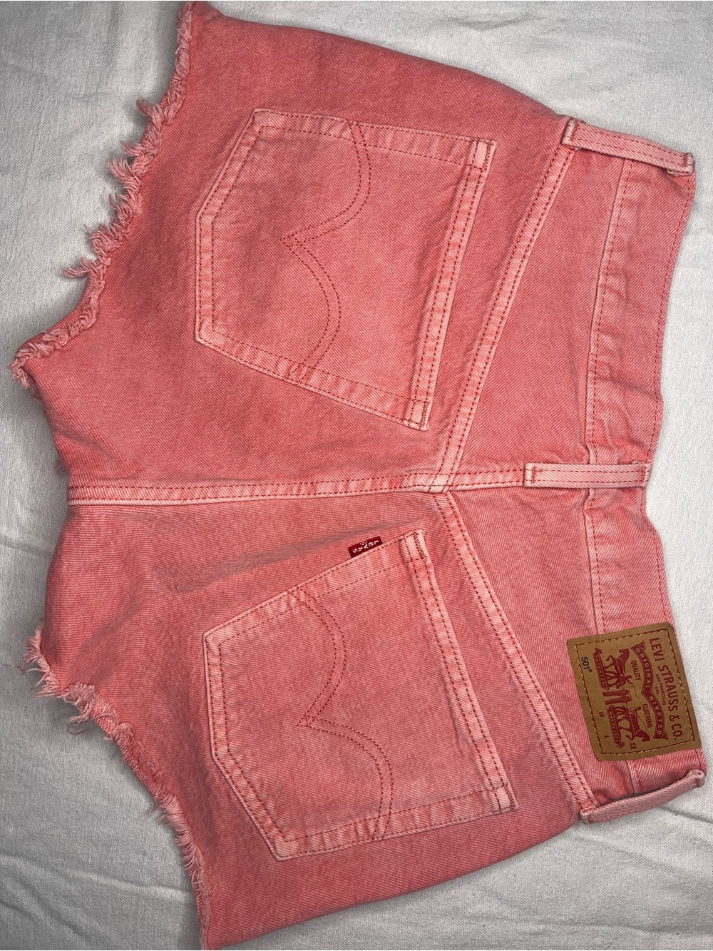Levi's Pink Cutoff Denim Shorts